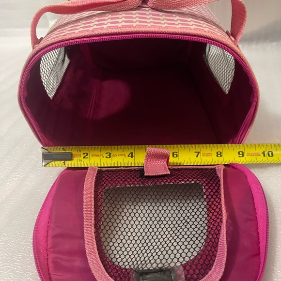 🐾 Small Pink & White Pet Carrier – For Small Dog, Cat, Critter or Stuffed Animal - Picture 16 of 17
